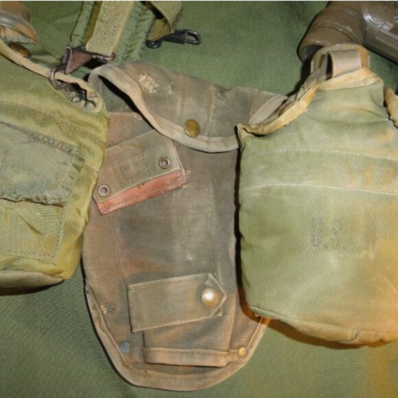 XL VIETNAM ERA LC-1 LOAD CARRYING SUSPENDERS ALICE CLIP OD GREEN LBE RIG LD 3544 - Picture 9 of 16